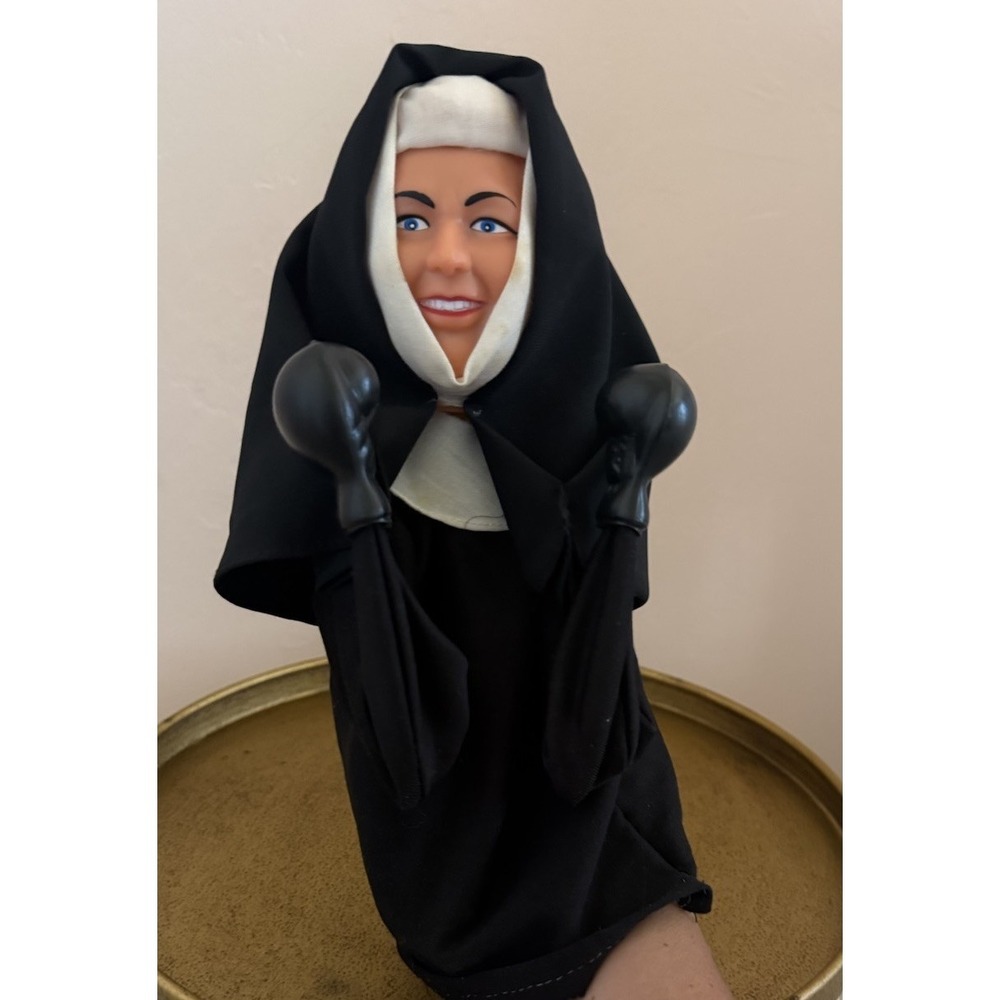 Archie McPhee The Punching Nun Boxing Hand Puppet Novelty Toy - Works Great!